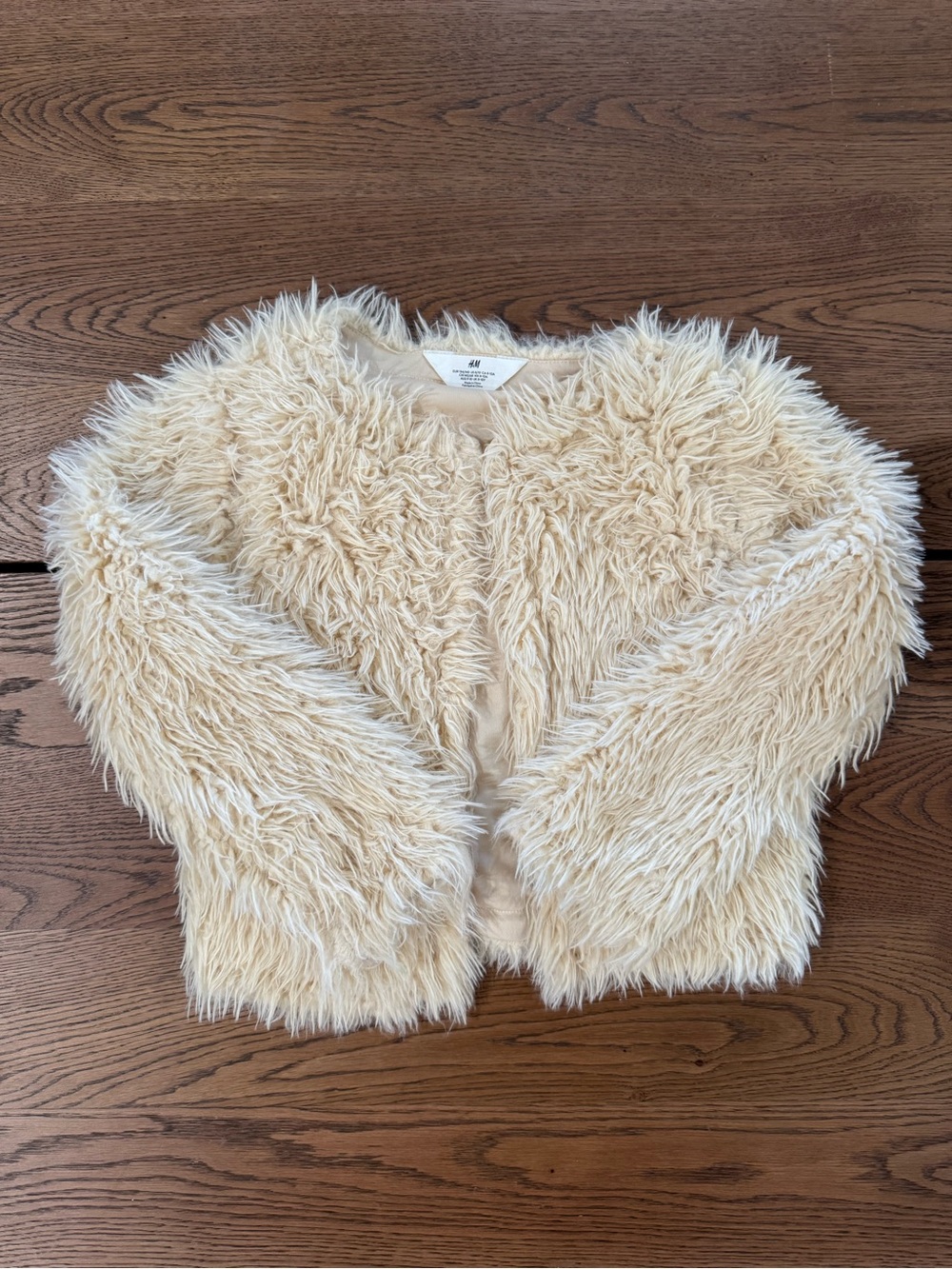 H&M Cream Faux-Fur Kids Jacket